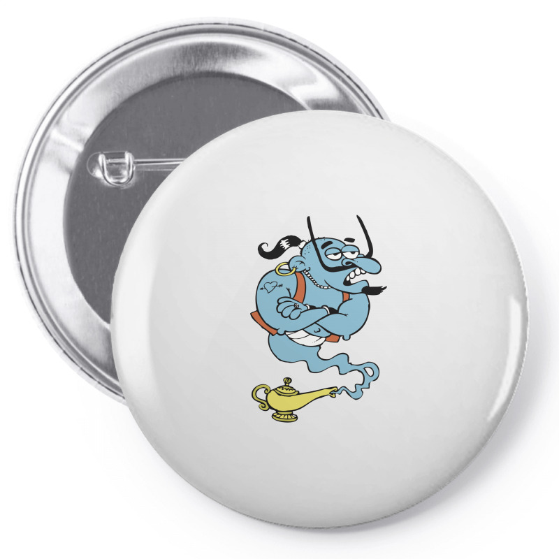 Alaaddin's Magic Lamp Blue Genie Pin-back Button | Artistshot