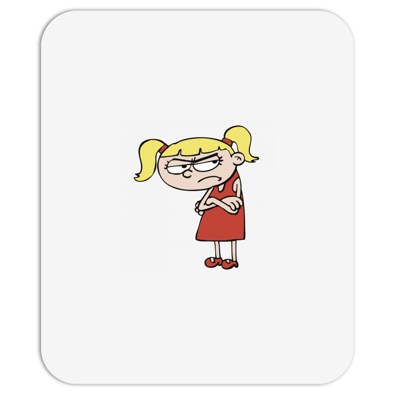 Angry Little Girl With Blonde Hair Mousepad | Artistshot