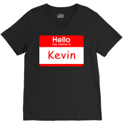 hello my name is kevin tag V-Neck Tee | Artistshot