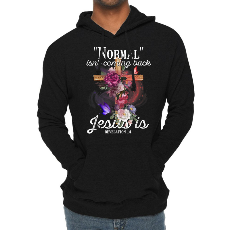 Normal Isn't Coming Back But Jesus Is Revelation 14 Costume T Shirt Lightweight Hoodie by norhannuchols | Artistshot