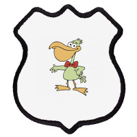 Cartoon Pelican With Red Bow Tie 01 Shield Patch | Artistshot