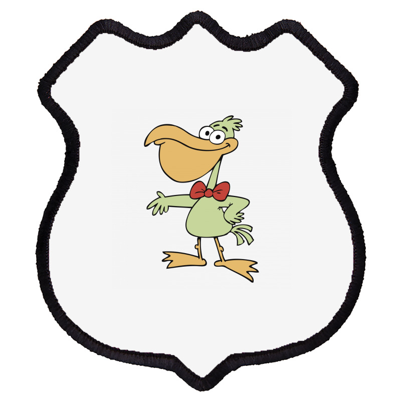 Cartoon Pelican With Red Bow Tie 01 Shield Patch | Artistshot