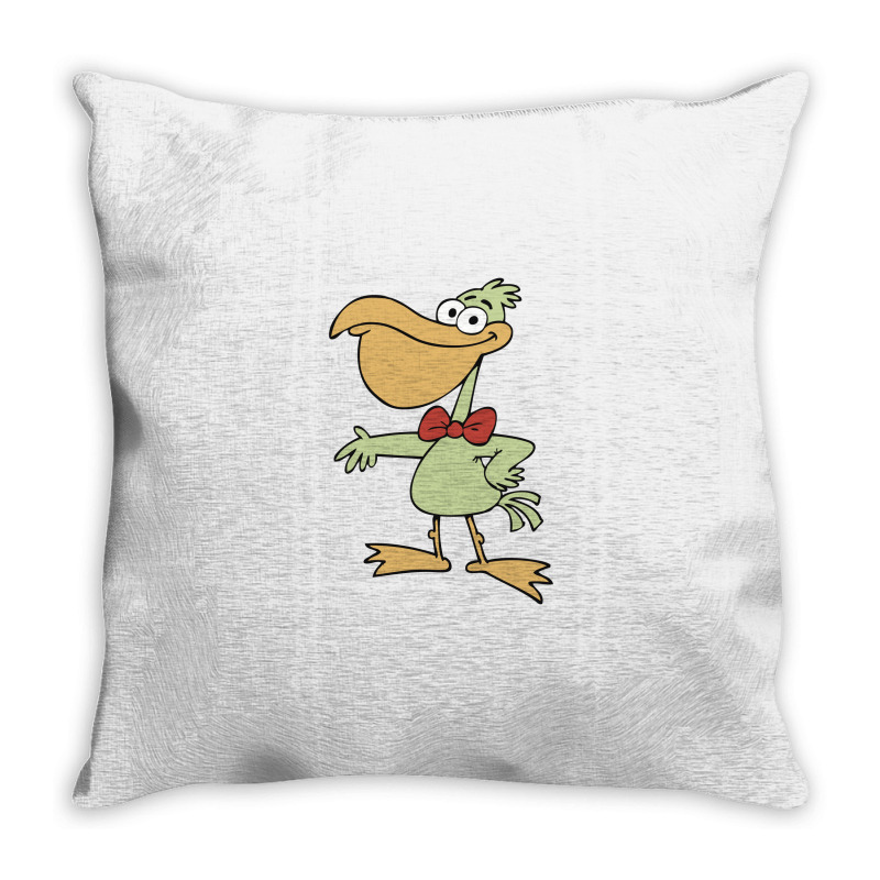 Cartoon Pelican With Red Bow Tie 01 Throw Pillow | Artistshot