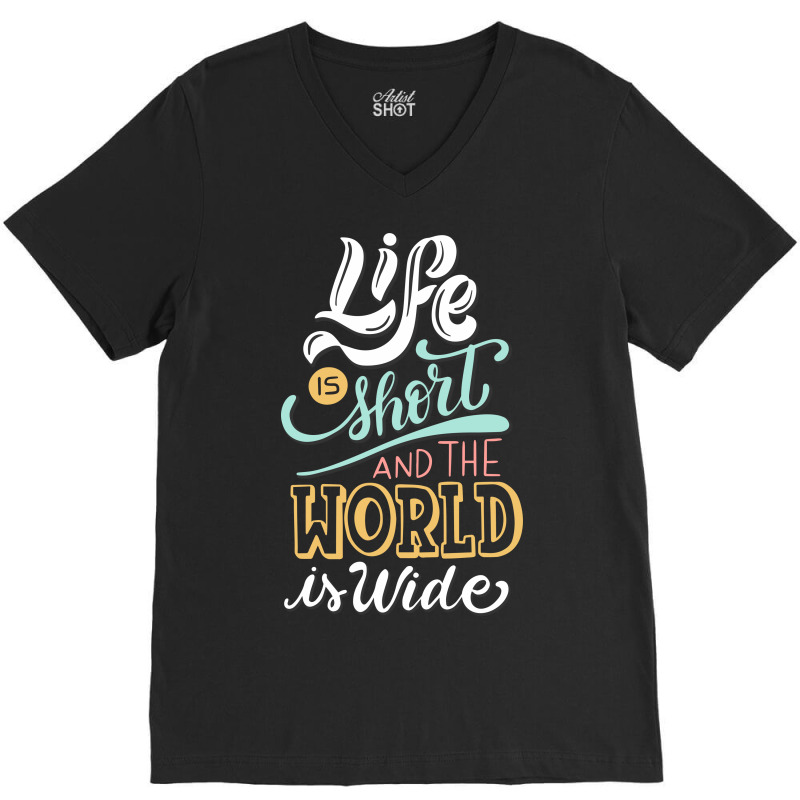 Life & World V-neck Tee | Artistshot