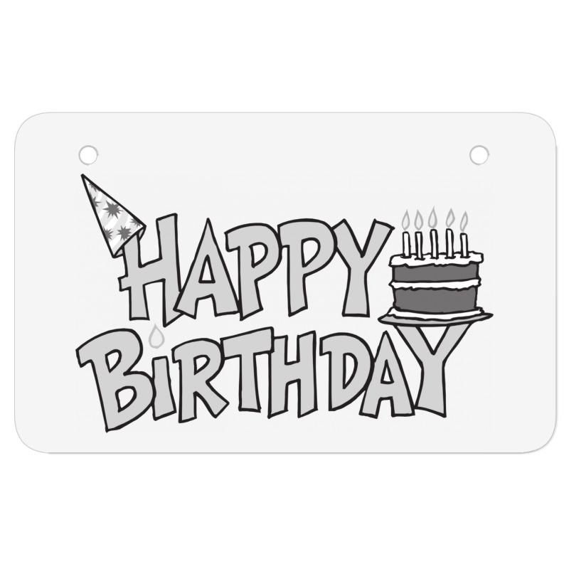 Custom Happy Birthday Atv License Plate By Sen Artistshot