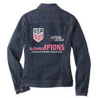 Usa Champion Concacaf Nations League 2021 Ladies Denim Jacket | Artistshot