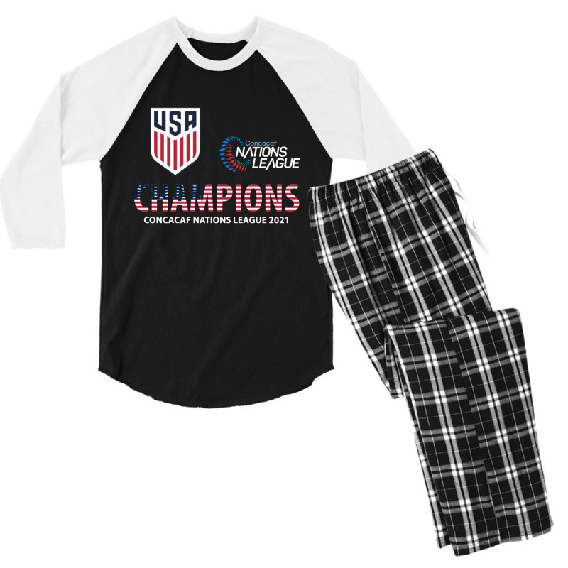 Usa Champion Concacaf Nations League 2021 Men's 3/4 Sleeve Pajama Set | Artistshot