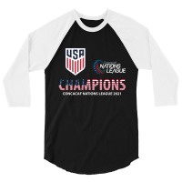 Usa Champion Concacaf Nations League 2021 3/4 Sleeve Shirt | Artistshot