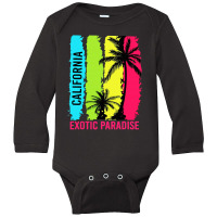 California Paradise Long Sleeve Baby Bodysuit | Artistshot