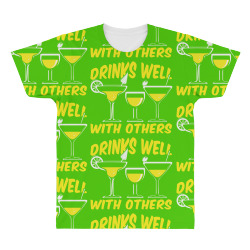 Drinks Well With Others All Over Men's T-shirt | Artistshot