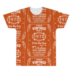Premium Vintage Made In 1972 All Over Men's T-shirt | Artistshot