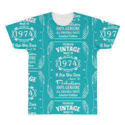 Premium Vintage Made In 1974 All Over Men's T-shirt | Artistshot
