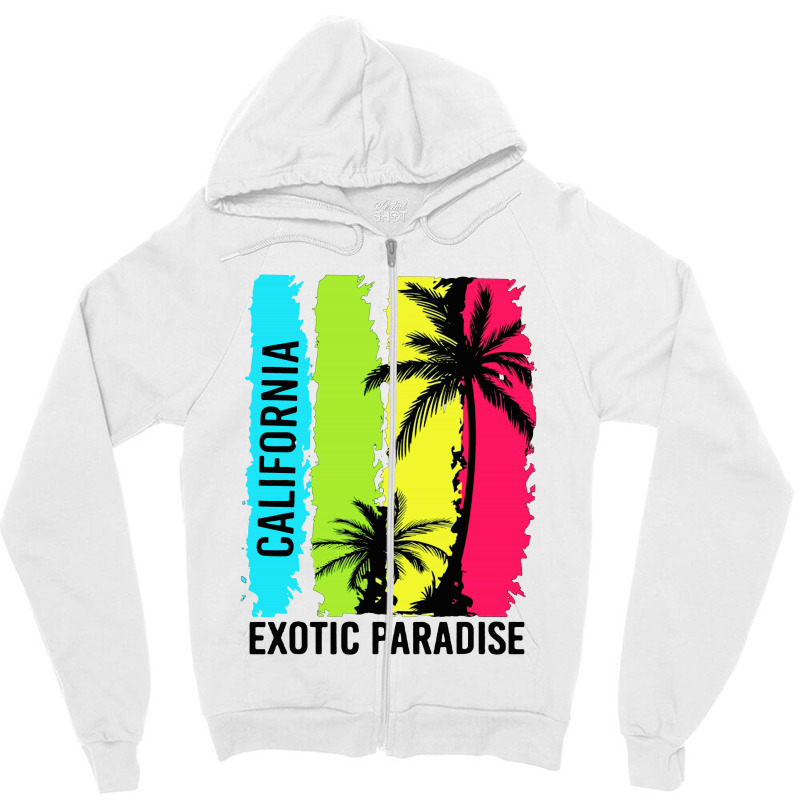 California Paradise Zipper Hoodie by William Art | Artistshot