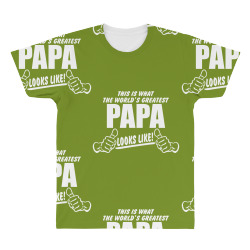 Worlds Greatest Papa Looks Like All Over Men's T-shirt | Artistshot