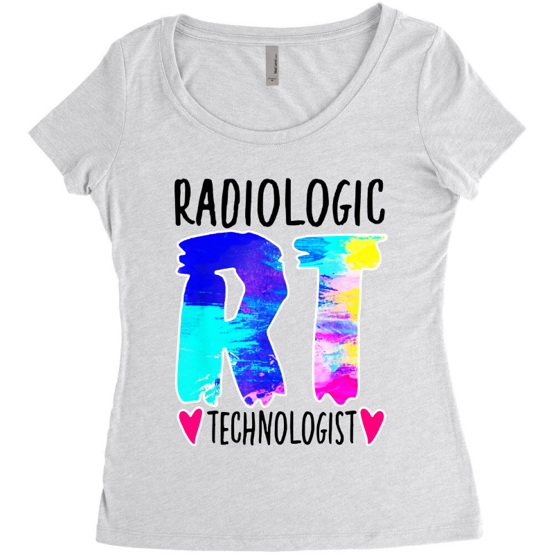 Colorful Radiologic Technologist Women's Triblend Scoop T-shirt by chagoi | Artistshot