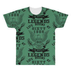 life begins at sixty 1956 the birth of legends All Over Men's T-shirt | Artistshot