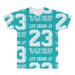 Life Begins At 23... 23rd Birthday All Over Men's T-shirt | Artistshot
