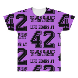 42nd birthday life begins at 42 All Over Men's T-shirt | Artistshot