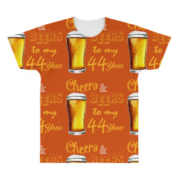 cheers and beers to  my 44 years All Over Men's T-shirt | Artistshot