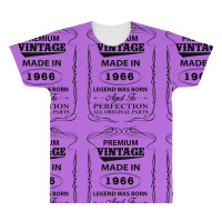 Vintage Legend Was Born 1966 All Over Men's T-shirt | Artistshot