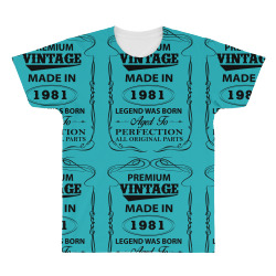 vintage legend was born 1981 All Over Men's T-shirt | Artistshot