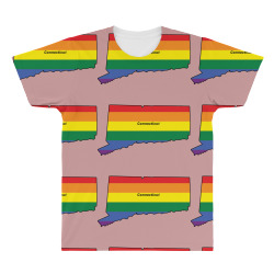 connecticut rainbow map All Over Men's T-shirt | Artistshot