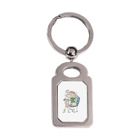 Constipated Man Trying To Shit 01 Silver Rectangle Keychain | Artistshot