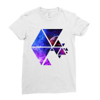 Awesome, Futuristic Galactic Polygon Stars Ladies Fitted T-shirt | Artistshot