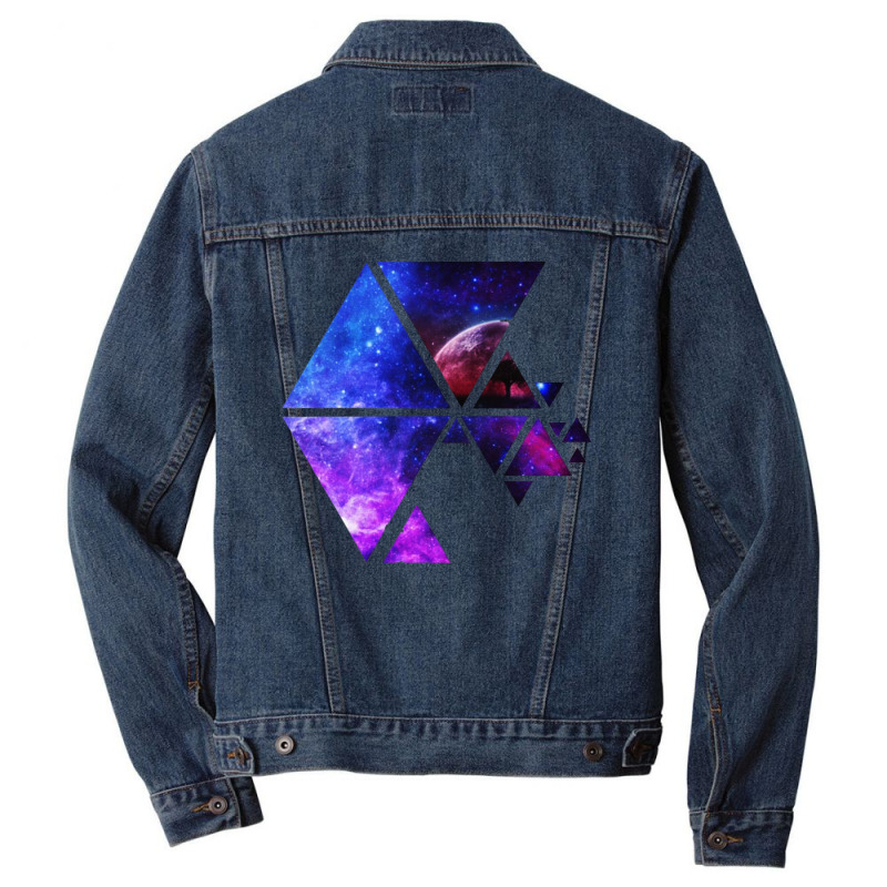 Awesome, Futuristic Galactic Polygon Stars Men Denim Jacket by liqualyfu | Artistshot