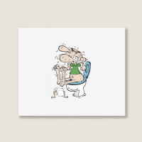 Constipated Man Trying To Shit 01 Landscape Canvas Print | Artistshot