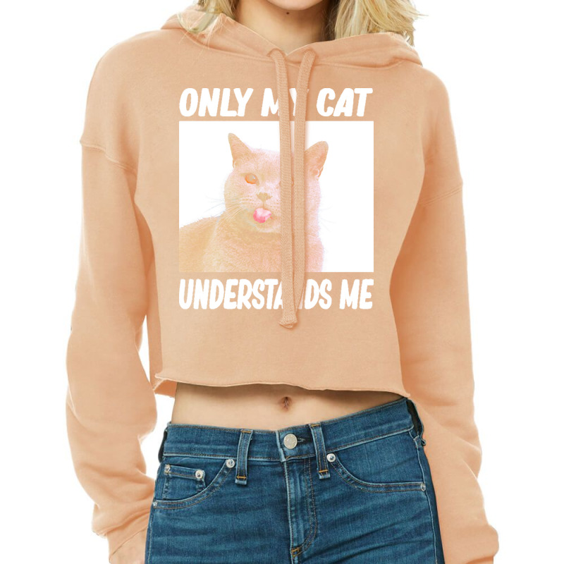 Cat T  Shirtonly My Cat Understands Me Cat Lover T  Shirt Cropped Hoodie by raftdesign | Artistshot