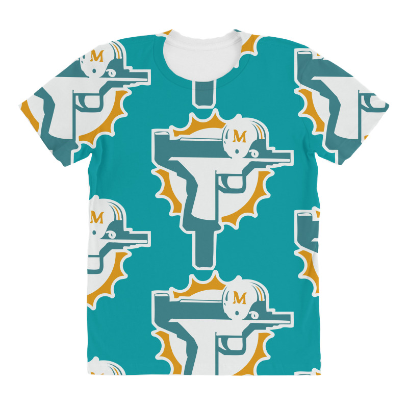 Custom Miami Dolphins Uzi Gun T Shirt Football Jersey Funny Ryan Tannehill  New Rare! Champion Hoodie By Mdk Art - Artistshot