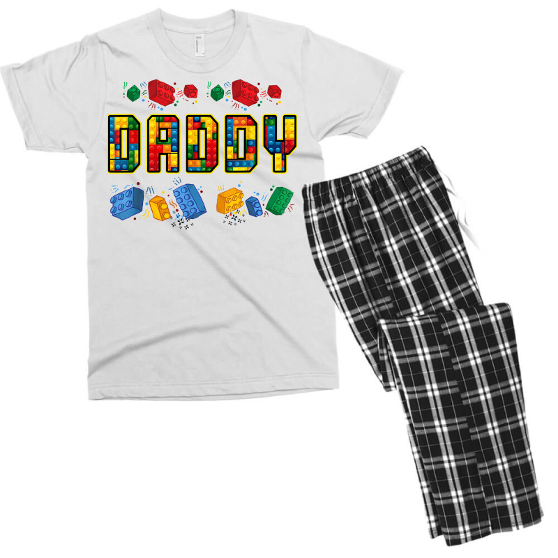 Daddy Brick Builder Funny Blocks Master Builder Dad T Shirt Men's T-shirt Pajama Set | Artistshot