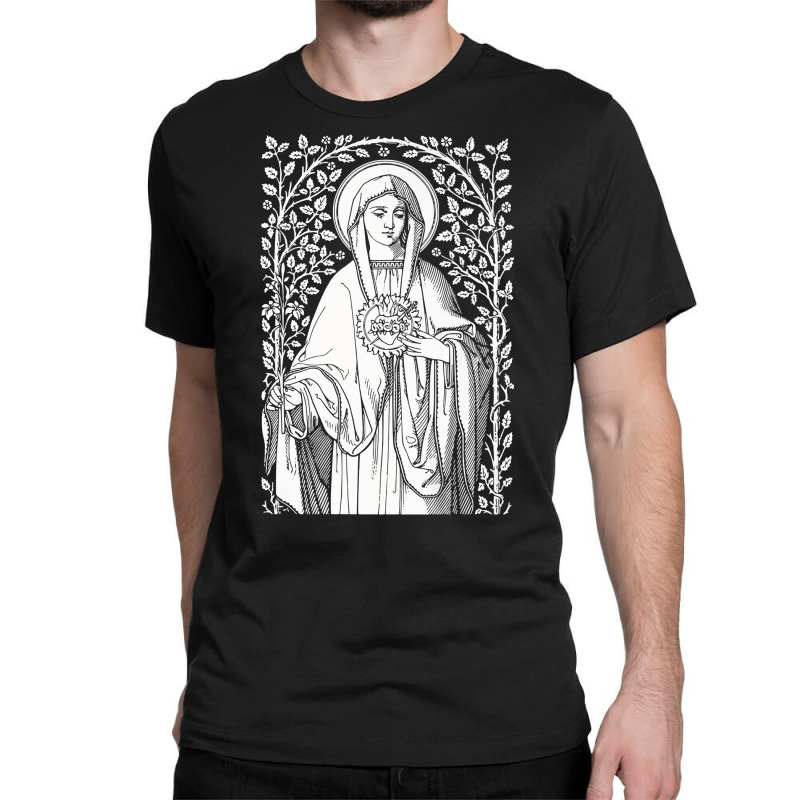 Vintage Virgin Mary Immaculate Heart Catholic Premium T Shirt Classic  T-shirt. By Artistshot