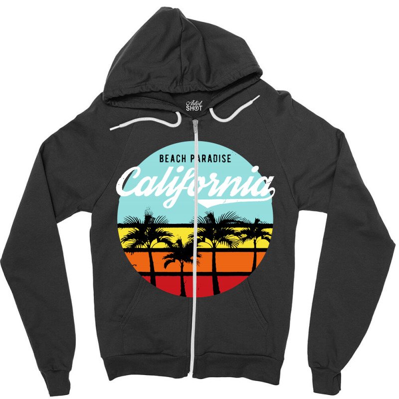 California Los Angeles Zipper Hoodie by atereabag | Artistshot