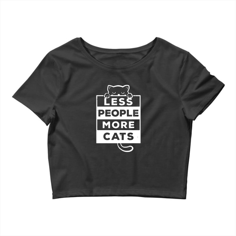 Retro Funny Social Cotton Less More Animals Crop Top by sinimain | Artistshot