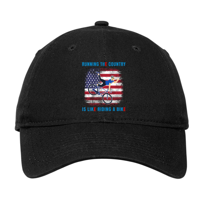 Biden Running The Country Is Like Riding A Bike Adjustable Cap | Artistshot