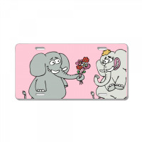 Elephant Gives Flowers To His Lover 01 01 License Plate | Artistshot