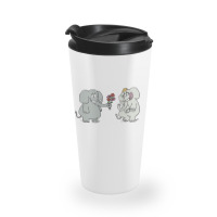 Elephant Gives Flowers To His Lover 01 01 Travel Mug | Artistshot