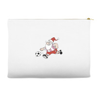 Santa Claus Is Playing Football Accessory Pouches | Artistshot