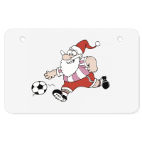 Santa Claus Is Playing Football Atv License Plate | Artistshot