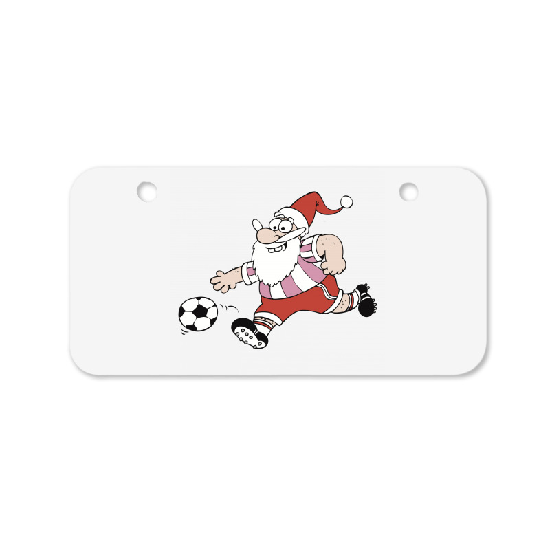 Santa Claus Is Playing Football Bicycle License Plate | Artistshot