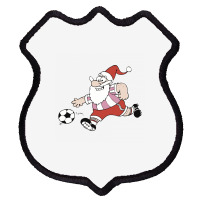 Santa Claus Is Playing Football Shield Patch | Artistshot