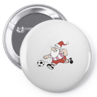 Santa Claus Is Playing Football Pin-back Button | Artistshot