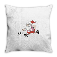 Santa Claus Is Playing Football Throw Pillow | Artistshot