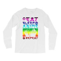 Eat Sleep Anime Repeat Tee Funny Long Sleeve Shirts | Artistshot