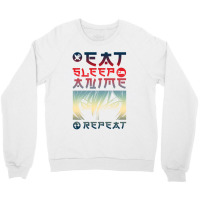 Eat Sleep Anime Repeat Tee Funny Crewneck Sweatshirt | Artistshot