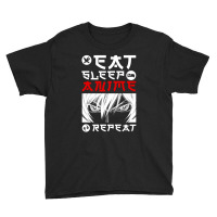 Eat Sleep Anime Repeat Tee Funny Youth Tee | Artistshot