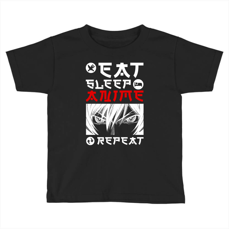 Eat Sleep Anime Repeat Tee Funny Toddler T-shirt | Artistshot