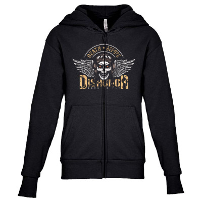 Motorcycle Death Before Dishonor Incentive Military Pilot Motorcycle Youth Zipper Hoodie Designed By Arnaldo Da Silva Tagarro